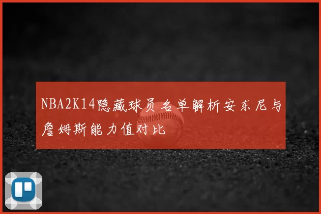 NBA2K14隐藏球员名单解析安东尼与詹姆斯能力值对比